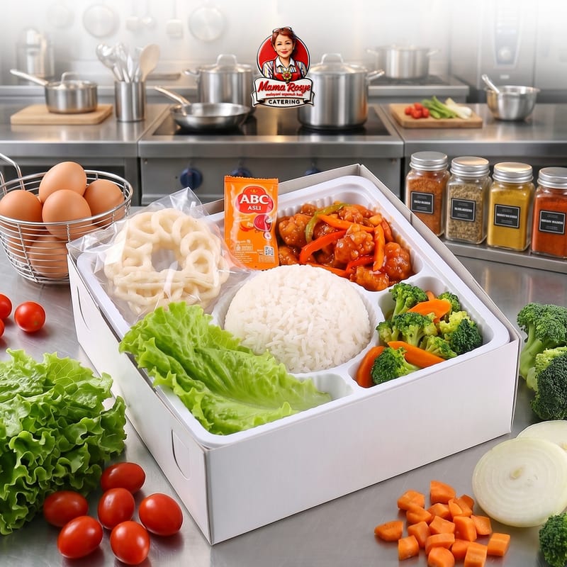 Nasi Ayam Asam Manis Brokoli - catering Mama Rosye