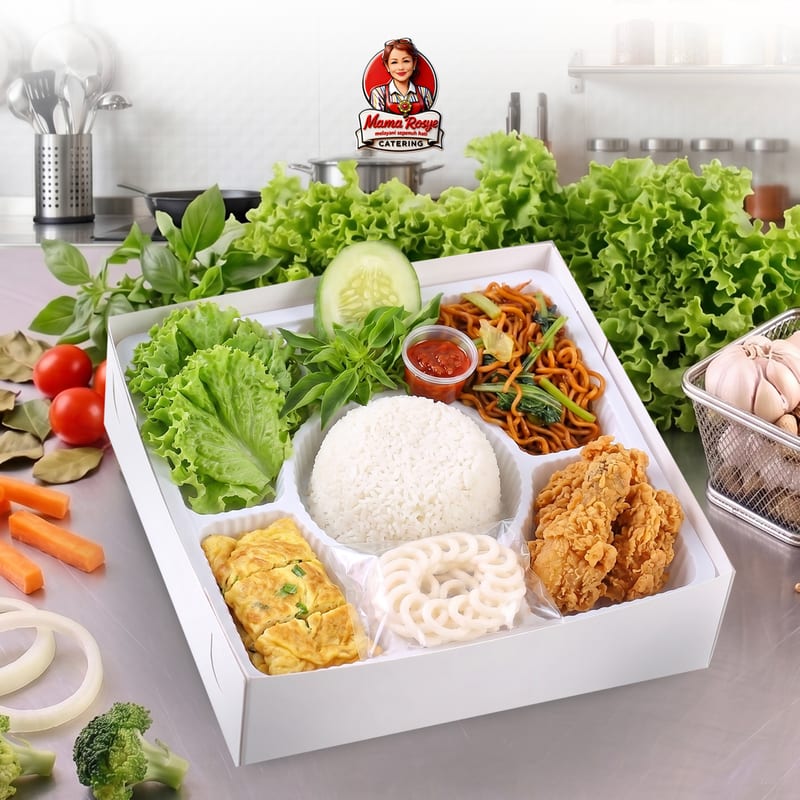 Nasi Ayam Crispy Mie Goreng - catering Mama Rosye