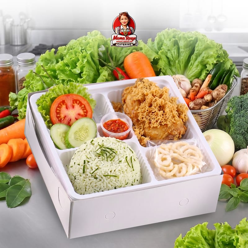 Nasi Daun Jeruk Ayam Goreng - catering Mama Rosye