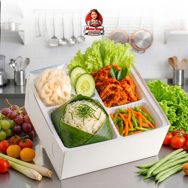 Nasi Daun Jeruk Ayam Suwir Bali - catering Mama Rosye
