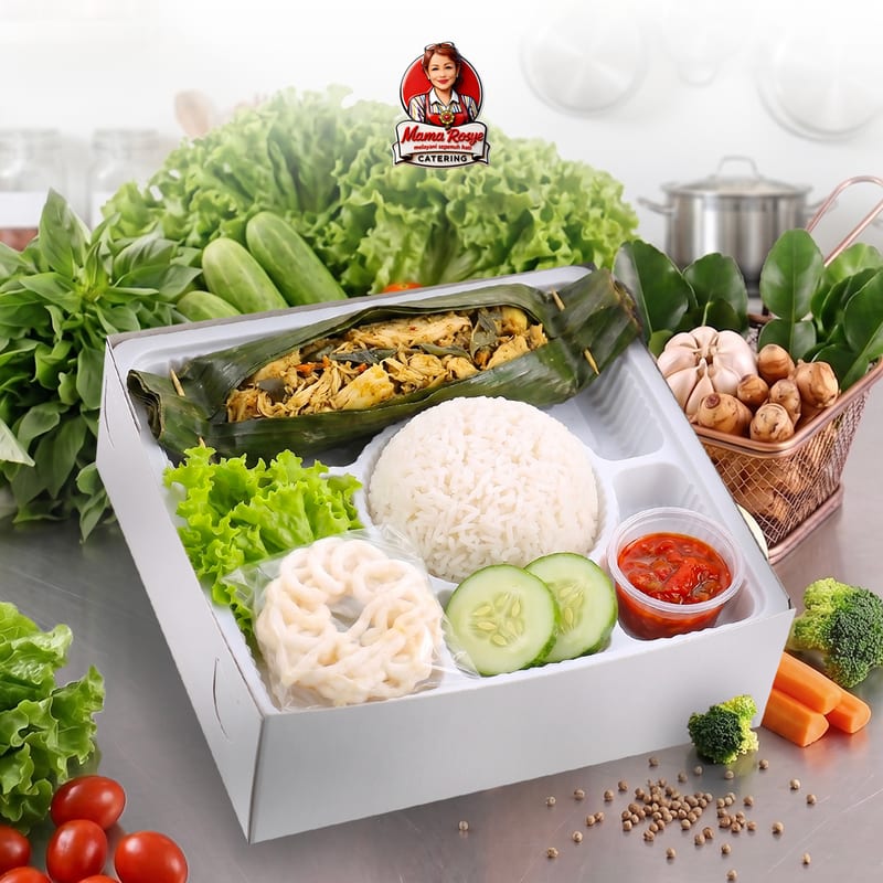 Nasi Pepes Ayam Sambal Terasi - catering Mama Rosye