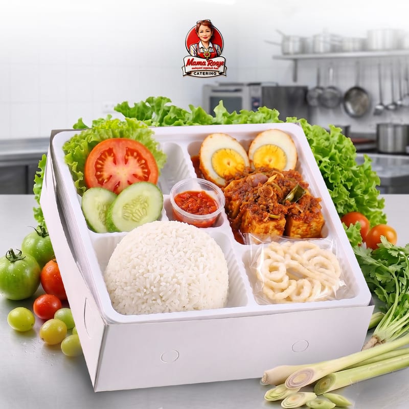 Nasi Tahu Telur Bumbu Bali - catering Mama Rosye