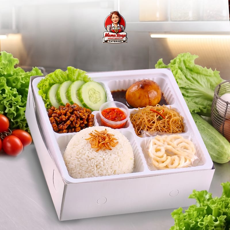 Nasi Uduk Telur Semur - catering Mama Rosye